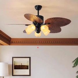 ZIYOUGOU 18 3/4 "Fan Blades,Fan Replacement Blades For 42'' Ceiling Fan,Fan Blades,Ceiling Fan Blades Replacement,Replacement Blades For Ceiling Fan,Solid Wood Banana Shaped Fan Blades.(5pcs). ﻿ ﻿