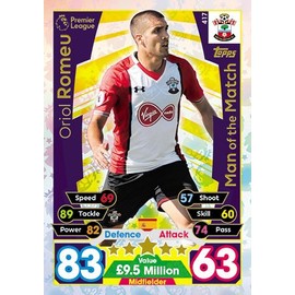 Match Attax 2017/18 Man Of The Match card #417 Oriol Romeu