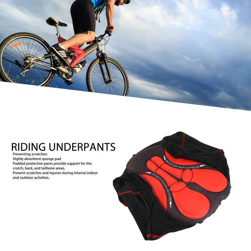 Padded Cycling Underwear Shorts Shock Absorption Breathable Fast Drying Riding