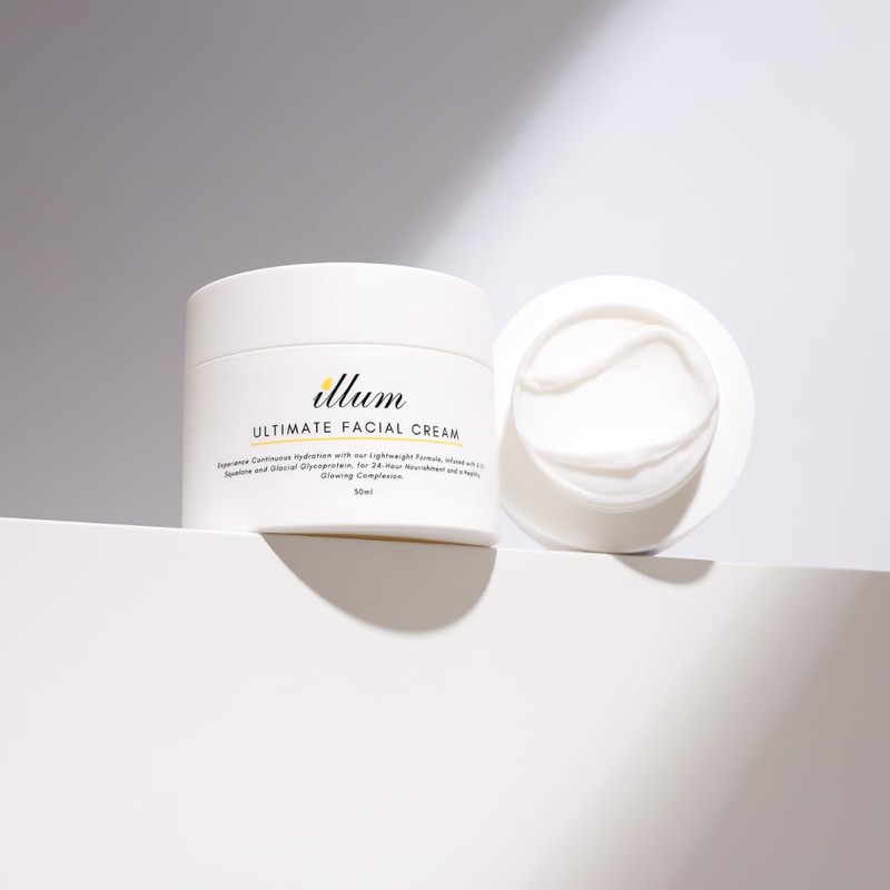Illum Ultimate Facial Cream with 4.5% Squalane & Glycoproteins, Lightweight