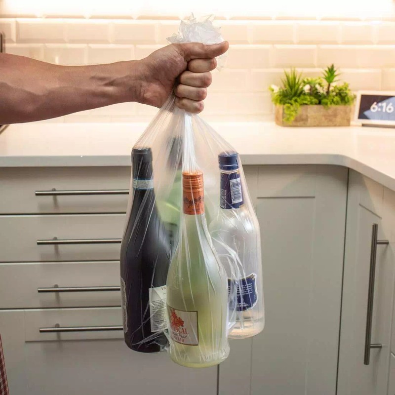 CCLINERS 2-3 Gallon Clear Small Garbage Trash Bags, 440 Count