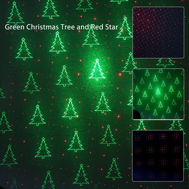 1 BY ONE OUS00-0817 Laser Green Christmas Tree and Red