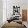 ZHIYYHAO Black and White Lion Canvas Wall Decor Lion with