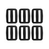 GETUOPT 6pcs Triglide Slider Buckles, Black Plastic Tri Glide Adjusters