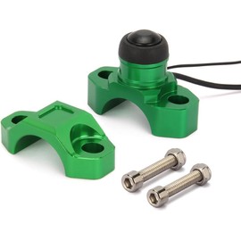 JFG RACING CNC Dirt Bike Engine Stop Start Kill Switch Button CNC with Mounting Backplate Universal for KX KLX KLR 110 140 250 450 650 - Green