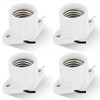 Saysurey 4 Pcs Porcelain Lamp Holder Socket Keyless Porcelain Threaded