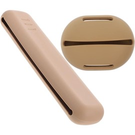 FOMIYES Soporte Para Brochas De Maquillaje De Viaje, Soporte Para Esponja De Maquillaje Estuche Para Licuadora De Maquillaje De Silicona De 2 Uds Monedero Pequeño Para Brochas caqui 20X4.8CM
