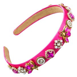 scicent Head Bands Adult Women Padded Hair Band for Ladies Girls Crystal Diamond Hairbands Bling Sparkly Glitter Headband Elegant Hair Accessories - 27316
