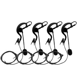 QSPORTPEAK 4 x Football Referee Intercom with Microphone, Headset, In-Ear Headphones and Coach Headphones for V6 V4 FBIM