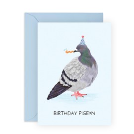 Fun Pigeon Birthday Card – Gifts for Family, Friends, Her, Him, Women, Men, Kids, Animal Lovers, Colleagues, Coworkers, Neighbor, In-Law, Sister, Brother – Party Ready - Comes with Fun Stickers