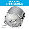 Stainless Steel Pasta Pot with Locking Strainer Lid - 5.5