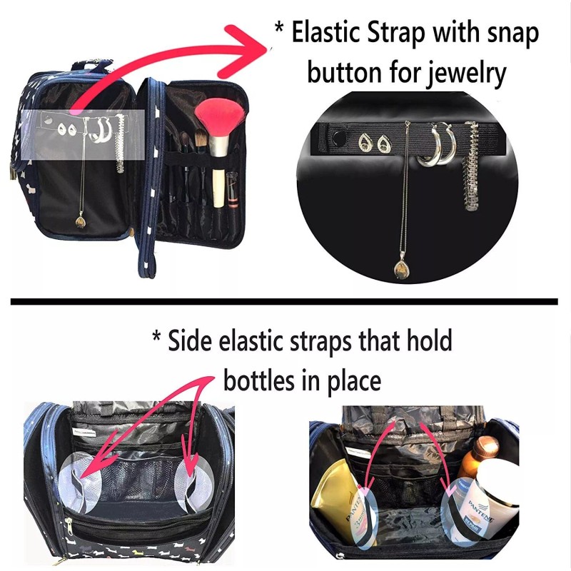 Palcovi Extra Large Capacity Makeup Organizer. Pattern:Doggie