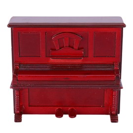 1:12 Doll House Miniature Wood Piano Toy Dollhouse Decoration AccessoriesRed
