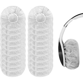 Fancystyle Pack of 200 Disposable Headphone Covers Sanitary Earpad Covers White 11cm
