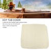 SPA Cover Square Waterproof 190 Silver Coated Polyester Taff Weather