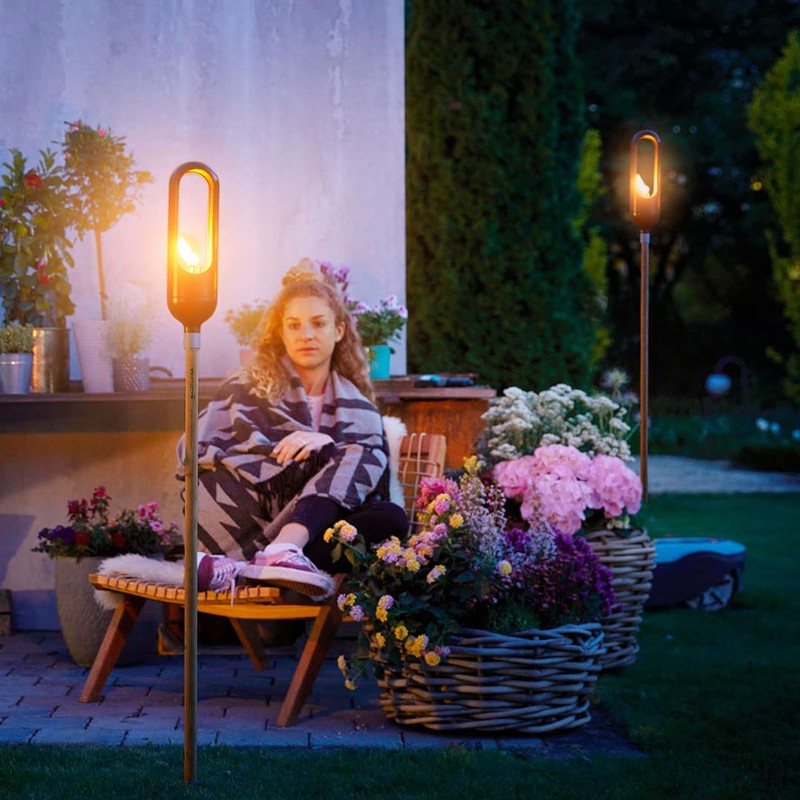 GARDENA 11360-20 ClickUp! Fire Torch, Lamp, Garden Decoration Series, Fire
