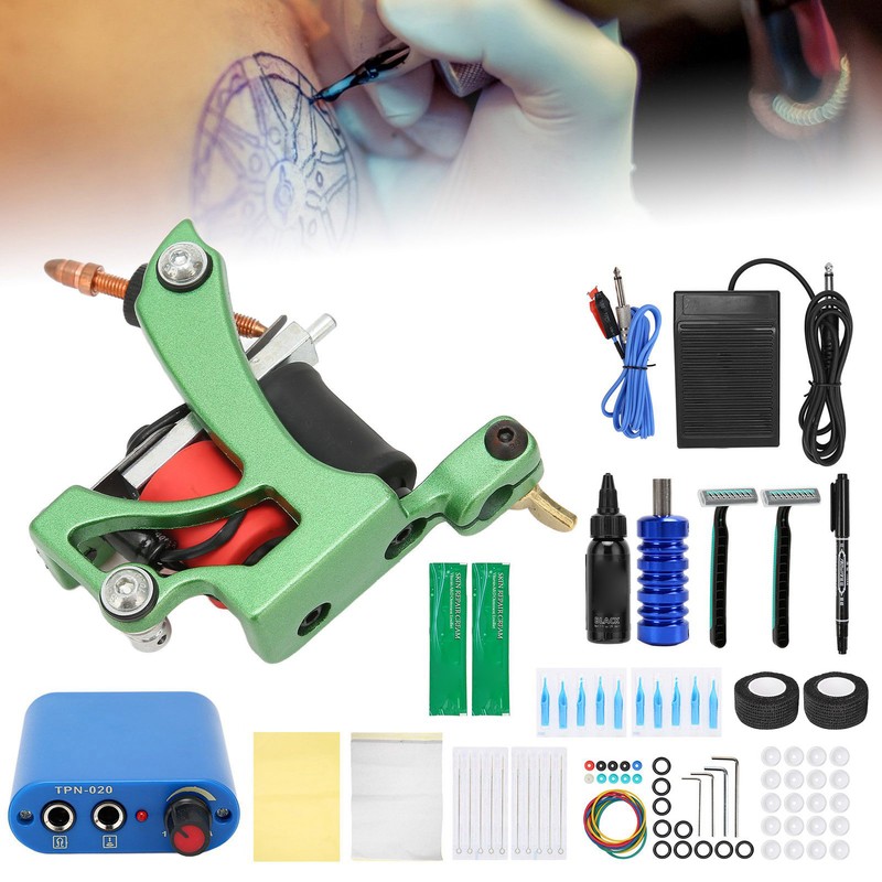 Complete Tattoo Machine Kit Professional Tattoo Coils Machine Tattoo Clip