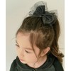 Laura Hair Rubber Girls Ribbon, Chiffon, Sparkle, Headband Size: Vertical
