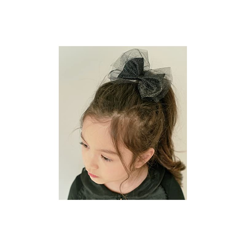 Laura Hair Rubber Girls Ribbon, Chiffon, Sparkle, Headband Size: Vertical