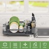 ROTTOGOON Expandable Dish Drying Rack,Multifunctional Adjustable Dish Drainer with Swivel