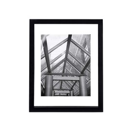 Malden 11x14 Floating Glass Picture Frame, Made to Display 8x10 Floating Picture, 11x14 Glass Size, Black