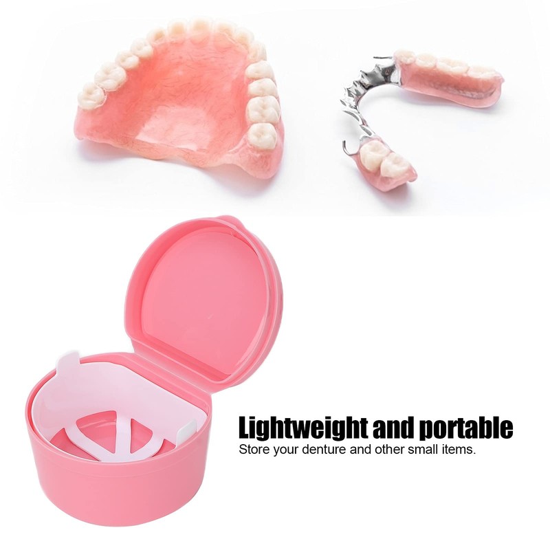 Estuche de Retenedor de Dentadura Postiza de 2 Uds, Estuche