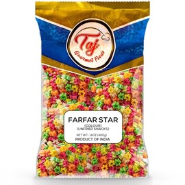 TAJ Gourmet Farfar Fryums (Wheat Pellet Tube), 400g (Star)