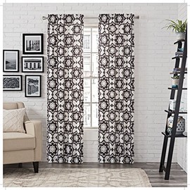 Pairs to Go Udall - Cortinas Decorativas para Dormitorio, 142 x 160 cm, Doble Panel con Bolsillo para cortinero, Cortinas de privacidad para Sala de Estar, Color Negro