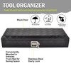 caqeg 34.5 Inch Heavy Duty Aluminum Stripes Plated Tool Box