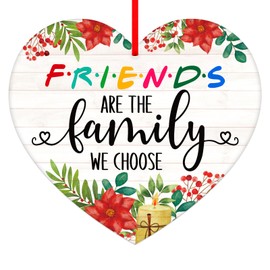FaCraft 2024 Friends Christmas Ornaments - 3" Friendships Gifts Friends are The Family We Choose Ornaments Christmas Tree Decorations for Friendships Best Friends True Friends
