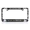 Pet Rescue License Plate Frame - UV Printed Plastic