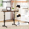 Hadulcet Small Standing Desk Adjustable Height, Rolling Desk for Standing
