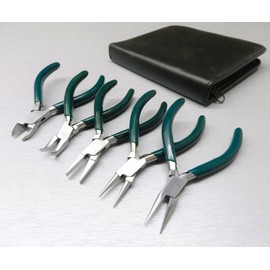 5 Pc Jewelers Pliers Set Jewelry Making Beading Wire Wrapping Hobby 5" PLIER KIT By JTS