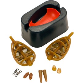 PRO FILSTAR Inline Method Feeder Kit Blister 2+1 - Fishing Accessories for Carp Fishing - Flat Method Feeder Basket Fishing 30 g - Fishing Set Complete Professional - Ground Fishing - Carp Accessories