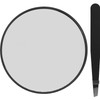 30X Black Handheld Make up Glass with Tweezers White Box
