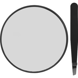 30X Black Handheld Make up Glass with Tweezers White Box
