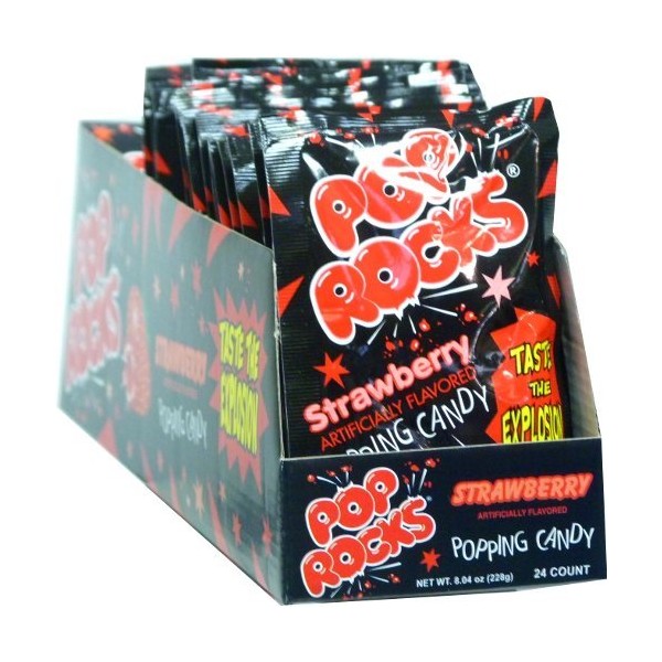 Pop Rocks Strawberry 0.33 oz Each (Pack of 24)