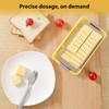 16OZ Butter Slicer Container,Stainless Steel Butter Dish with Cutter Butter