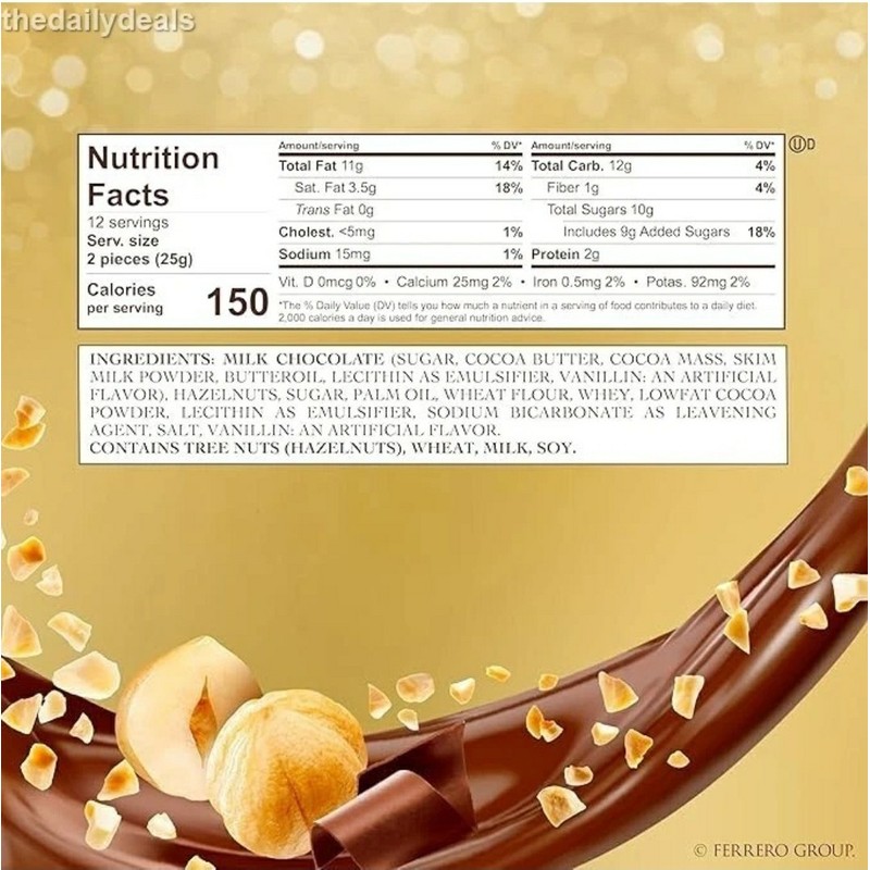 Ferrero Rocher Collection (12) Assorted Chocolates Candy Variety Pack