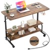 Armocity Height Adjustable Standing Desk with Power Outlets, 39" Manual