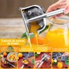 Exprimidor Manual de Frutas, Exprimidor Manual de Acero Inoxidable, Exprimidor