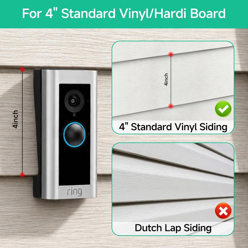 OLAIEK Vinyl Siding Mount for Ring Video Doorbell Pro/Pro 2/Wired