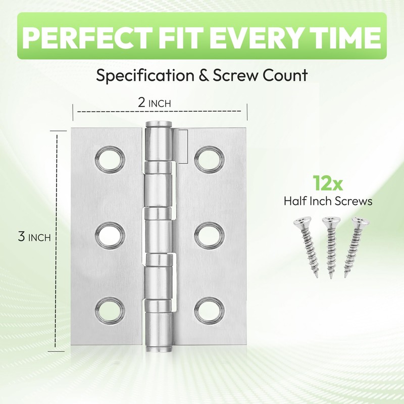 MSC Stainless Steel Door Hinges 3 Inch – Heavy Duty