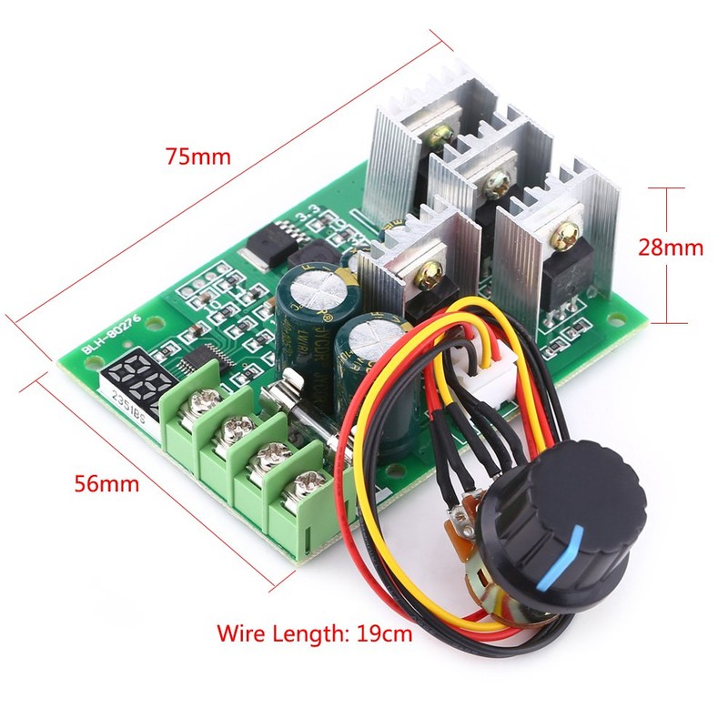 DC Motor Driver Controller PWM DC 6V-60V 30A Motor Regulator
