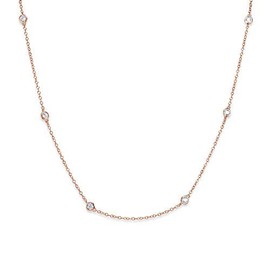 MATERIA by Matthias Wagner CO-29 Women's Necklace Silver with Zirconia 925 Necklace in 3 Colours, Cubic Zirconia, Cubic Zirconia