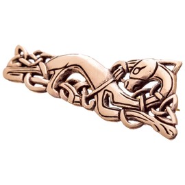 WINDALF Power Animal Fibel ÔSIN 5.7 cm Celtic Jewellery Celtic Brooch Bronze, Fabric jewellery bag