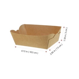 GANAZONO 100pcs Kraft Paper Fast Food Snack Box Lids for Boys and Girls Thermal Food Containers