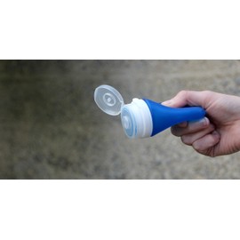 humangear GoToob+ Refillable Silicone Travel Size Bottles with Locking Cap, Purple, Medium (2.5oz)