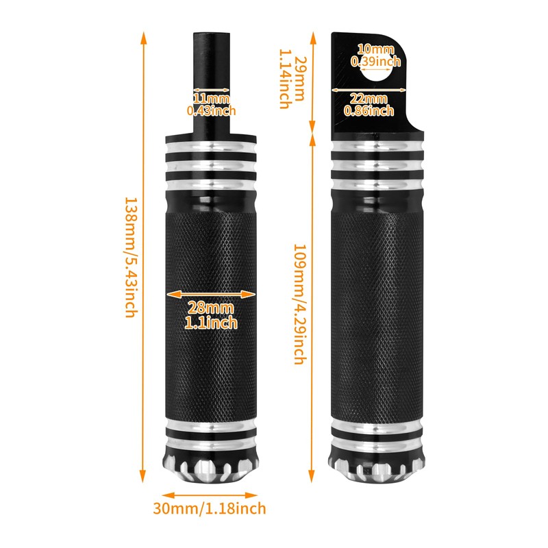 HCmotorku Motorcycle Foot Pegs for Harley Sportster XL883 XL1200 Touring