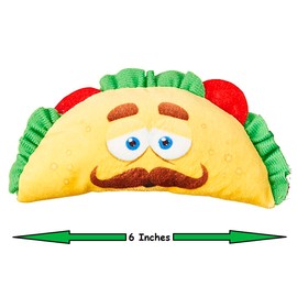 Soft Taco Dog Toys Fun Interactive Squeaker Small to Medium Dogs Choose Quantity (4 Toys)